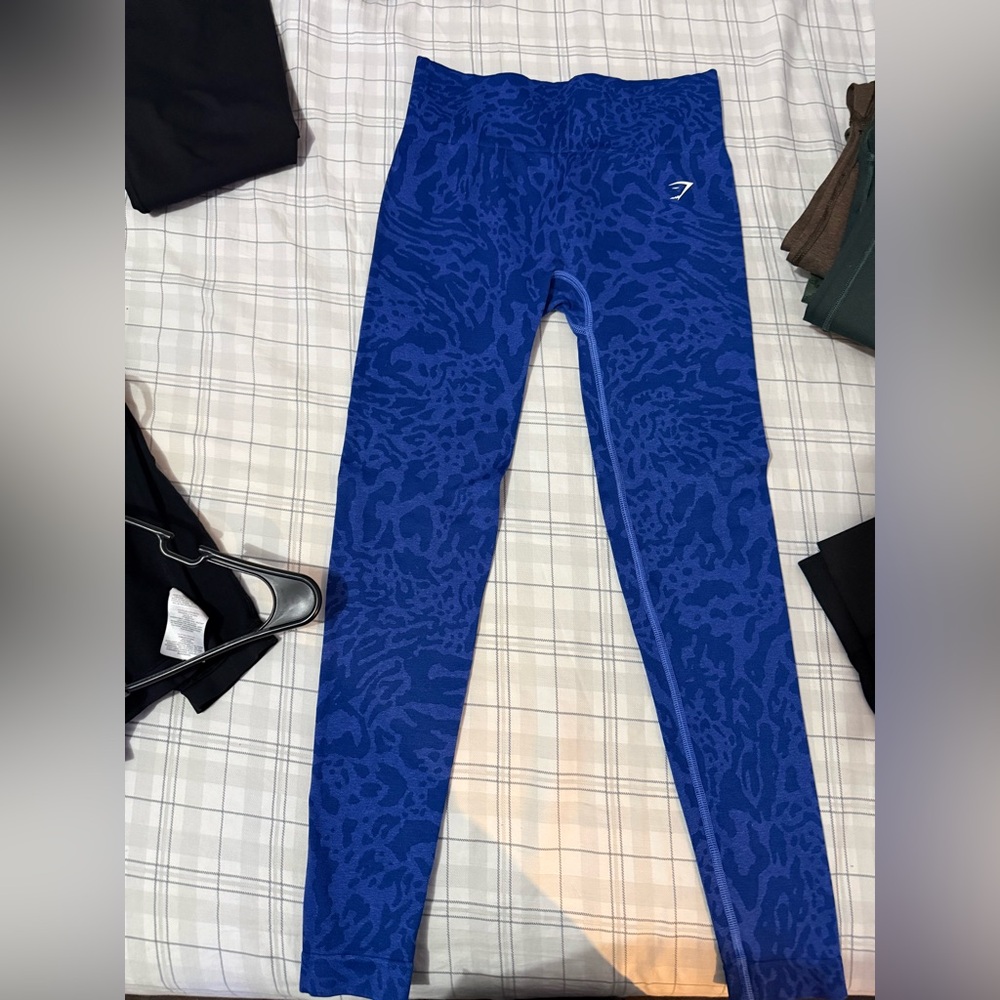 Gymshark Blue Patterned Leggings